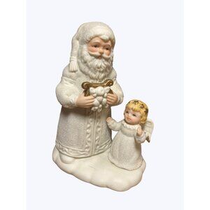 Vintage Homco Santa and Child Angel Figurine 8875